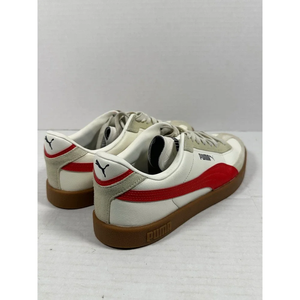 Puma Club li Era White For All Time Red Gum Sneakers 400237-01 Mens Size 9 Retro